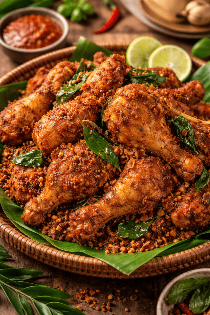 Resepi Ayam Goreng Berempah Rangup Tahan Lama (Paling Sedap & Mudah) ayam goreng berempah