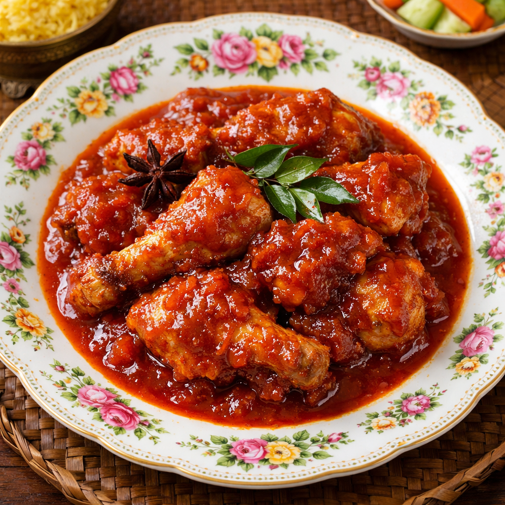 Resepi Ayam Masak Merah Kenduri Paling Popular (Kuah Pekat & Berempah) ayam masak merah