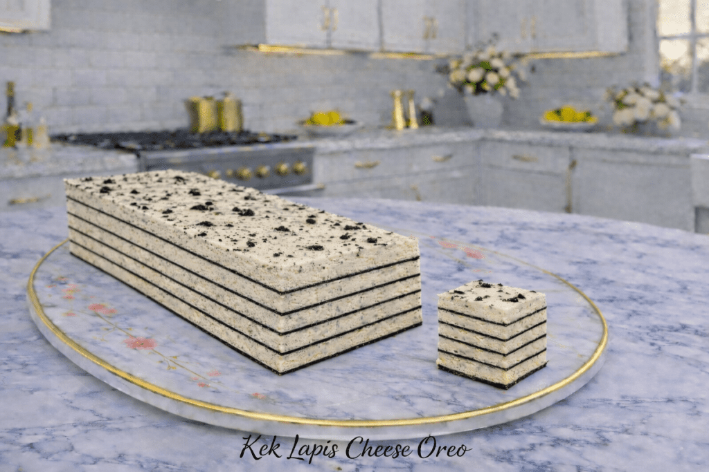 kek lapis cheese oreo