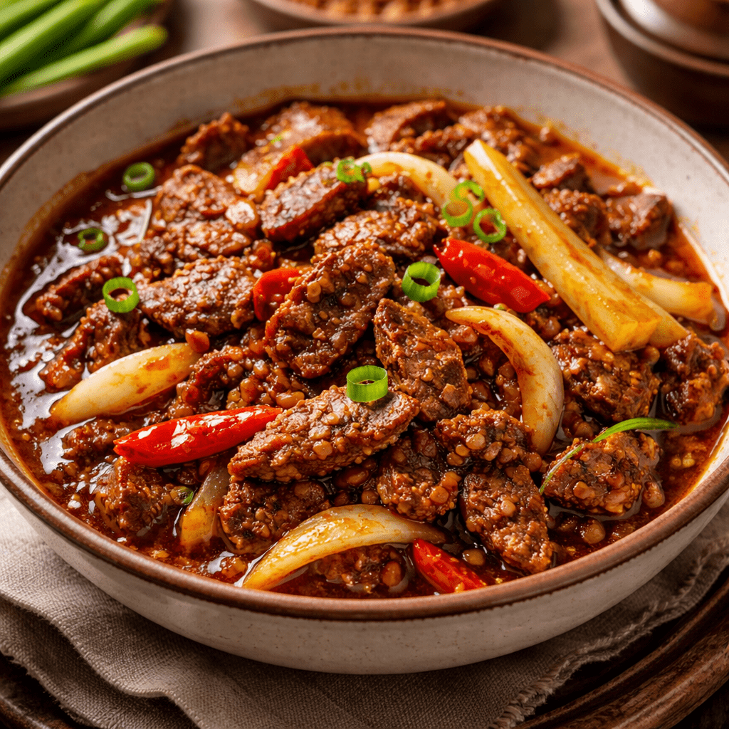 daging masak taucu berempah